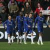 Chelsea slaví gól v prvním čtvrtfinále Evropské ligy Slavia - Chelsea