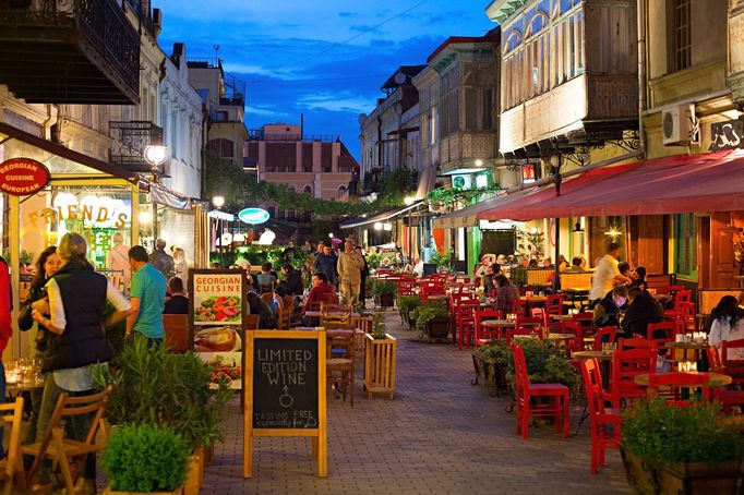 Centrum gruzínského hlavního města Tbilisi.