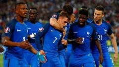 ME 2016, Francie-Německo: Francouzi slaví slaví gól na 1:0