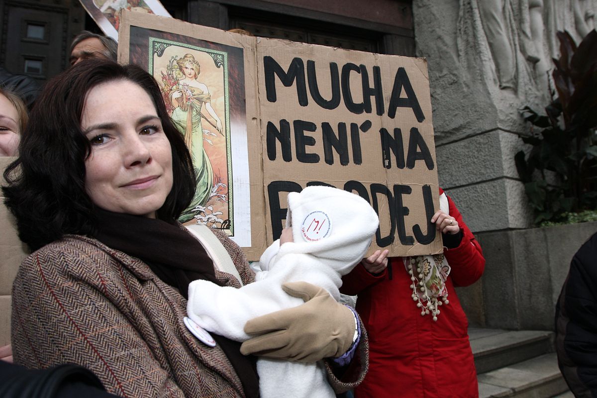 Demonstrace za Slovanskou Epopej