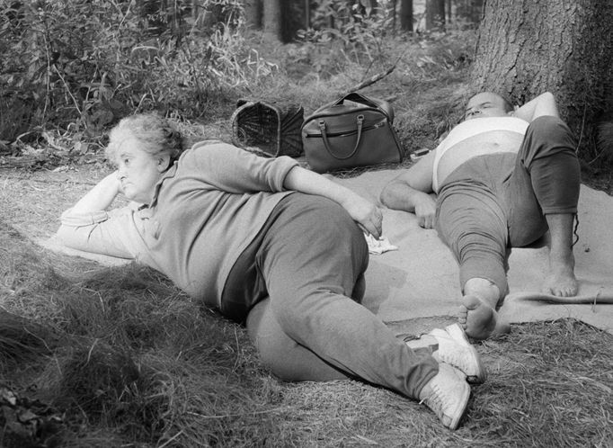 Josef Šebánek a Marie Motlová ve filmu Ecce homo Homolka