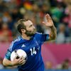 Dimitris Salpingidis slaví gól během utkání Německo - Řecko ve čtvrtfinále Eura 2012