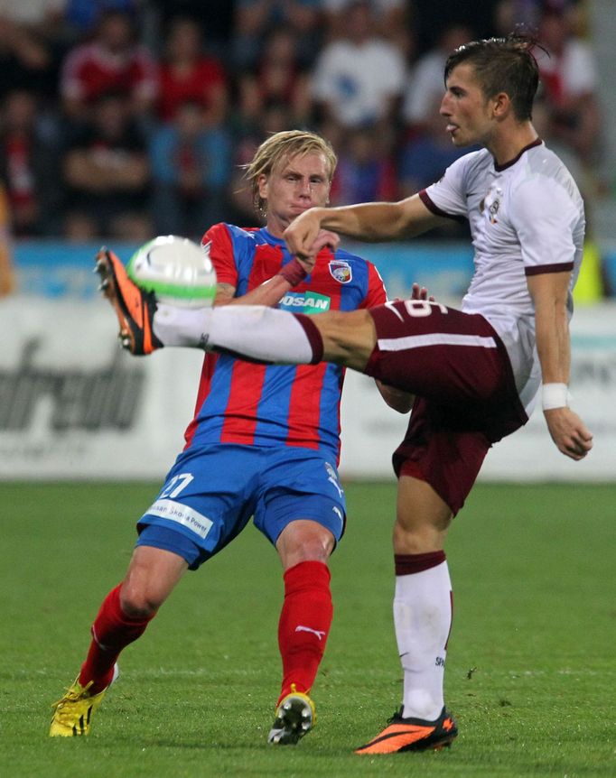 Fotbal, GL, Plzeň - Sparta: František Rajtoral a Lukáš Vácha