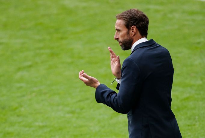 Gareth Southgate v osmifinále Anglie - Německo na ME 2020