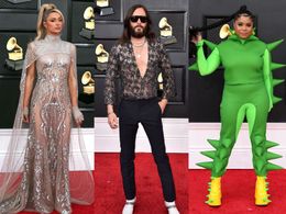 Módní policie z Grammy: Šaty, které nebyly ani vidět, i nevhodný kostým krokodýla