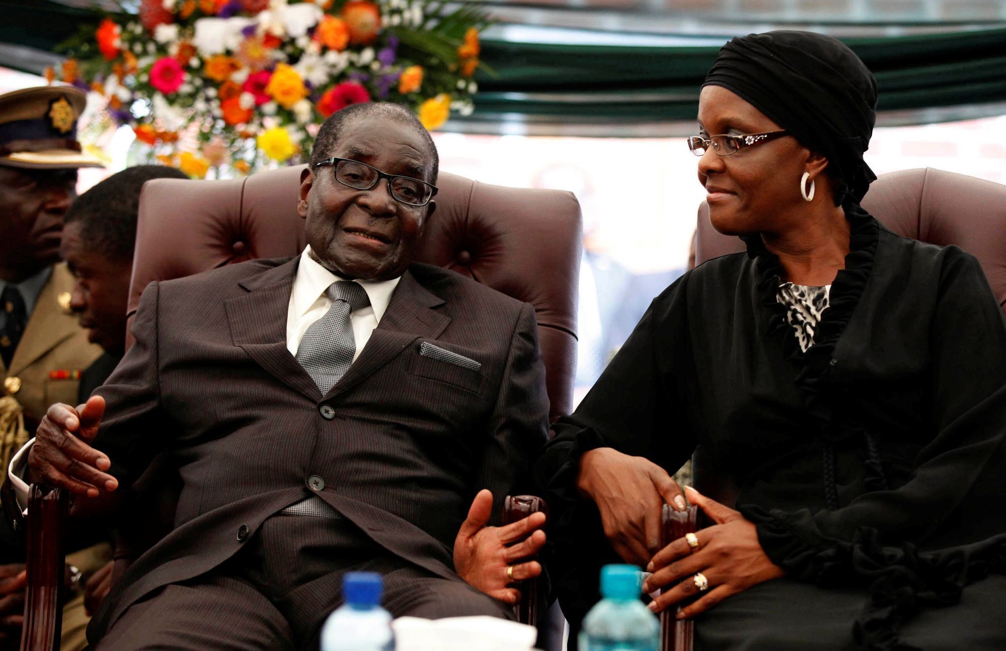 Robert Mugabe a jeho žena Grace
