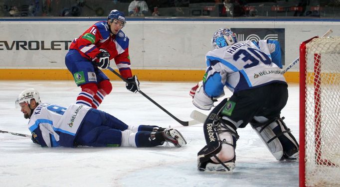 KHL, Lev Praha - Minsk: Michal Birner - Lukáš Krajíček a Lars Haugen