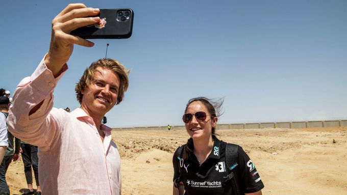 Nico Rosberg a Molly Taylorová, pilotka jeho týmu Rosberg X Racing