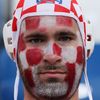 Chorvatský fanoušek na zápase Chorvatsko - Nigérie