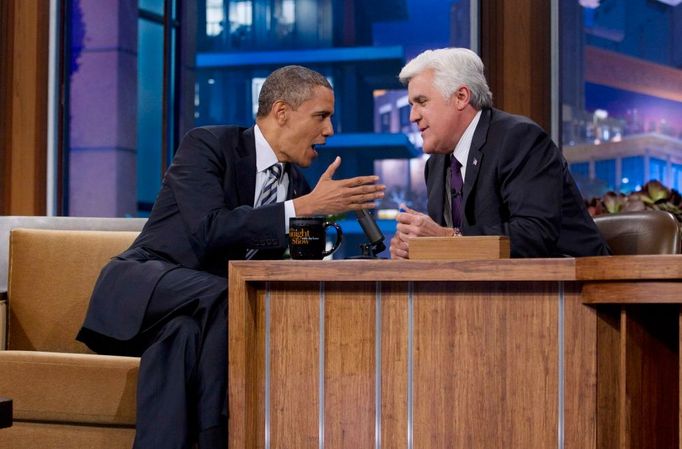 Barack Obama v pořadu The Tonight Show with Jay Leno.