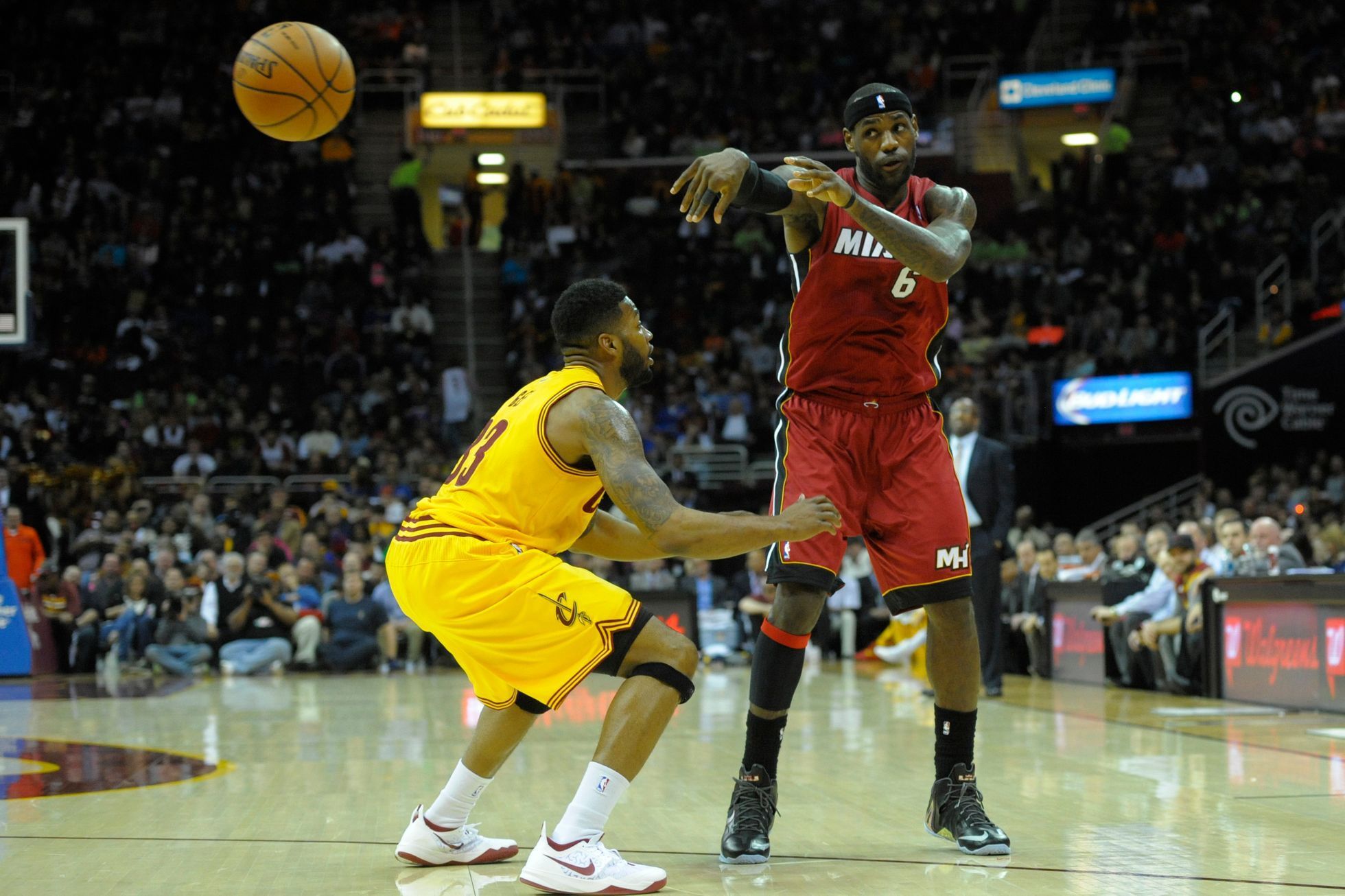 NBA: Miami Heat at Cleveland Cavaliers (James)