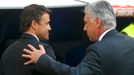 Real-Barcelona: Carlo Ancelotti - Luis Enrique (vlevo)