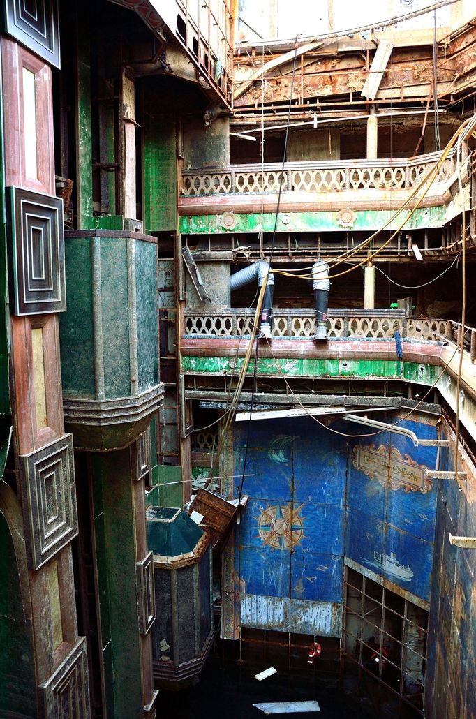 An area inside the Costa Concordia cruise liner at Giglio Island is seen in this handout picture taken on February 27, 2014 by the Italian Carabinieri