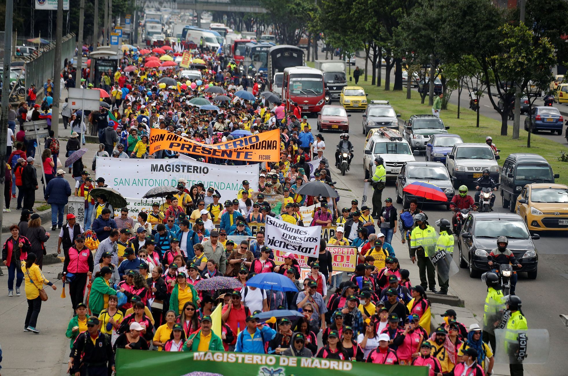 Kolumbie - stávka učitelů