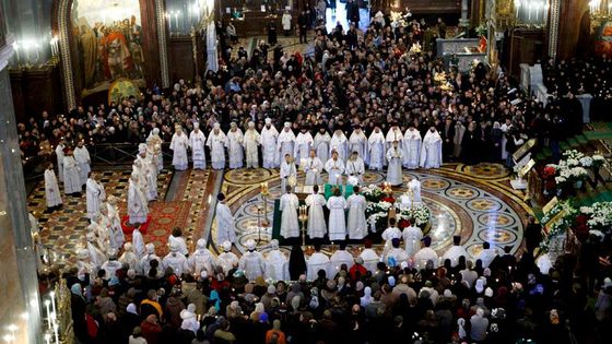 Poslední rozloučení s patriarchou Alexijem II.