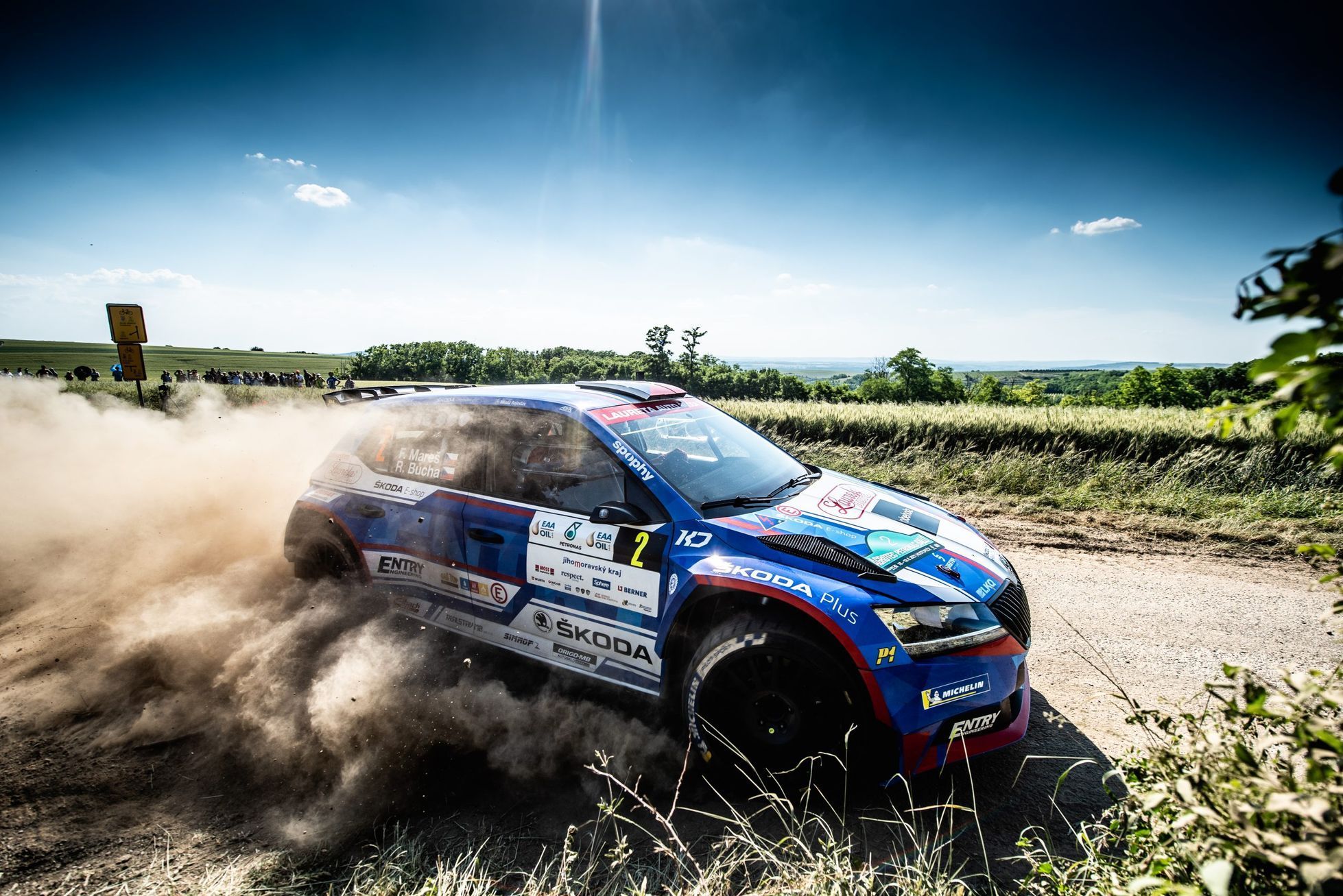 Filip Mareš, Škoda Fabia Rally2 evo na trati Rallye Hustopeče 2021