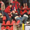 Bitka fotbalových fanoušků klubu AC Sparta Praha