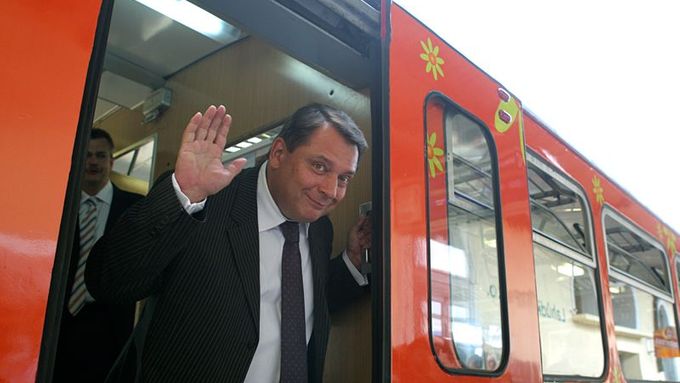 ČSSD má i reklamní vlak. Ilustrační snímek.
