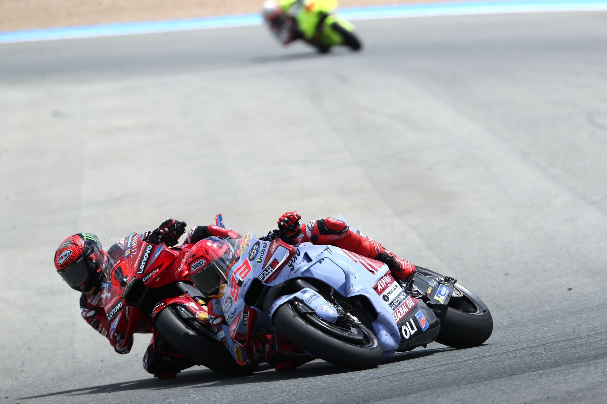 MotoGP 2025: Franceso Bagnaia a Marc Marquez (oba Ducati)