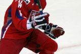 Český hokejový útočník Tomáš Plekanec slaví svůj gól proti Finsku.