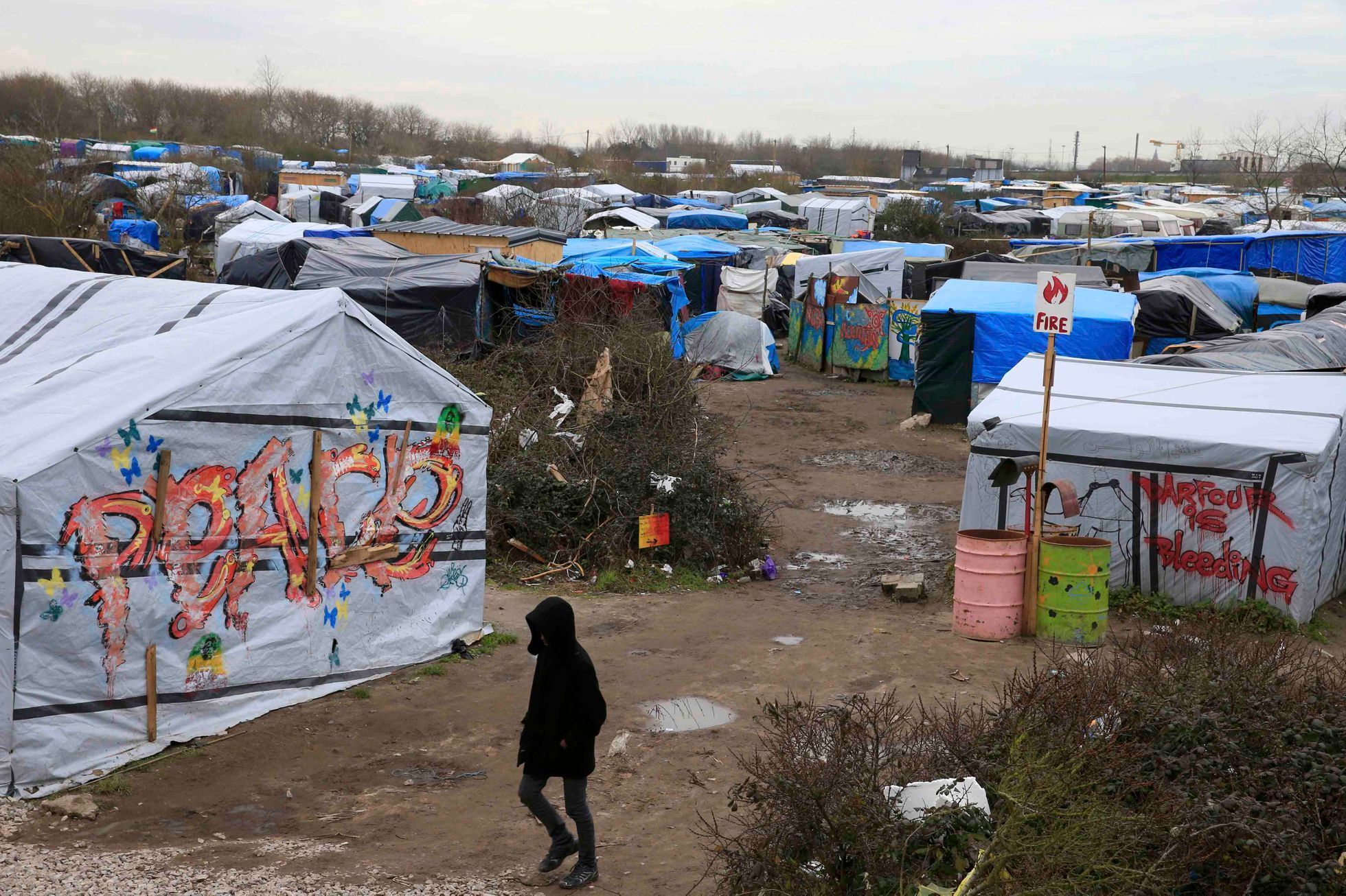 Calais - Džungle - únor