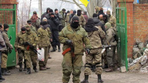 Příslušníci ozbrojených složek Ukrajiny.