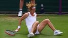 Marie Bouzková v osmifinále Wimbledonu 2023.