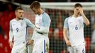 Anglie vs. Španělsko: Jamie Vardy, Eric Dier a John Stones