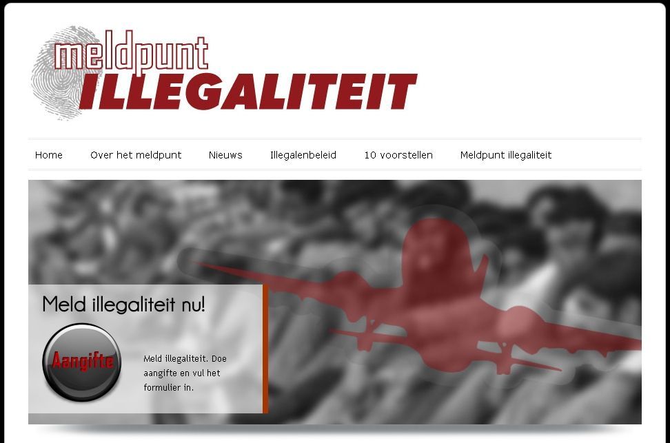 Udavačský web belgické ultrapravicové strany Vlaams Belang
