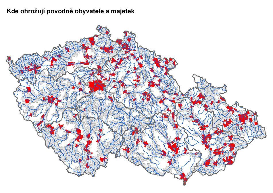 Kde povodně ohrožují obyvatele a majetek