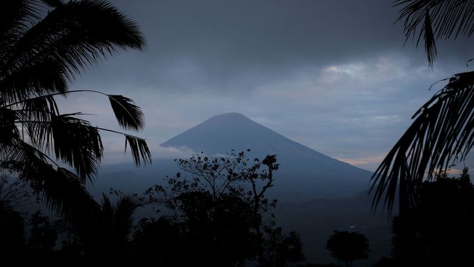 Sopka Agung na Bali. Ilustrační snímek.