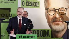 Premiér Petr Fiala při zahájení horké fáze kampaně, kdy odmítl kritiku za to, že si vzal během kampaně třítýdenní dovolenou
