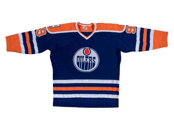 Dres, v němž Wayne Gretzky debutoval v Edmontonu Oilers