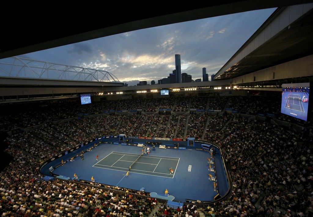 Rafael Nadal v zápase proti Čiličovi na Australian Open