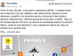 Pavel Bém komentuje na Facebooku dění v Praze. A platí si za to, aby jeho názory vidělo co nejvíce lidí.