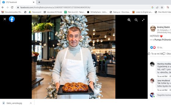 Kandidát na prezidenta Andrej Babiš peče vánočky, aby ukázal jak je nekonfliktní.