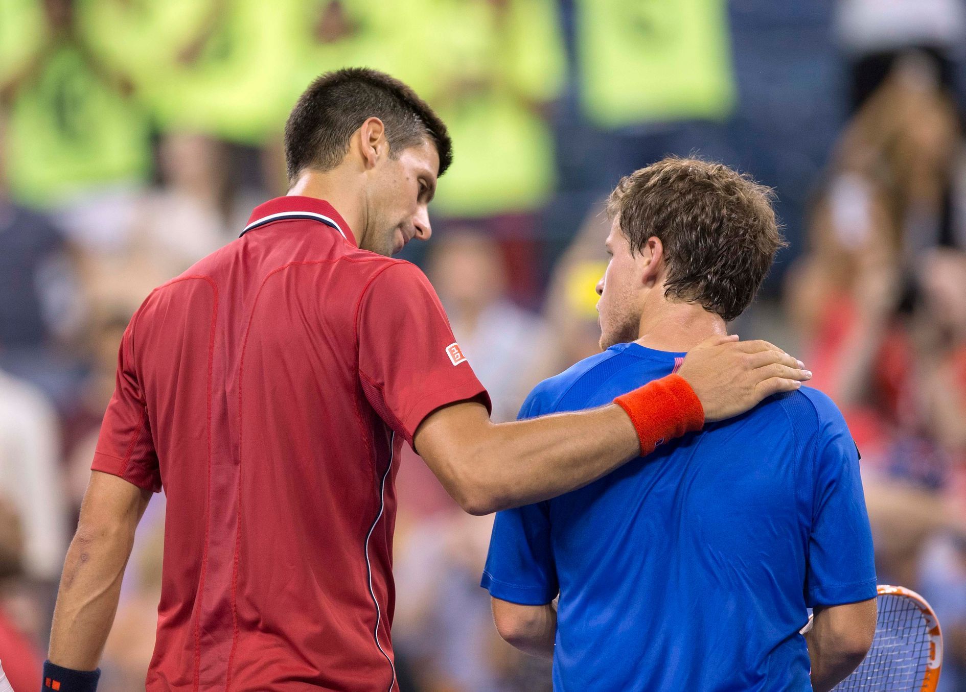 Novak Djokovič a Diego Schwartzman na US Open 2014