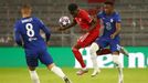 Alphonso Davies a Callum Hudson-Odo  v odvetném osmifinále Ligy mistrů Bayern - Chelsea