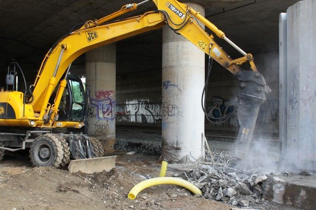 Stavba tunelu Blanka v Troji