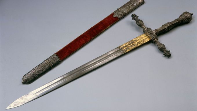 Slavný ceremoniální meč, pro svou zdobnost zvaný "moravský Excalibur".