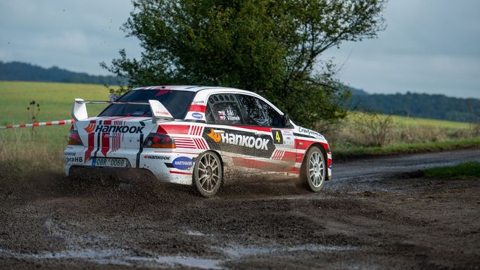 ČMPR 2024 Rallye Hořovice - vítězná posádka Šikl, Vilímek (Mitsubishi Lancer Evo IX)