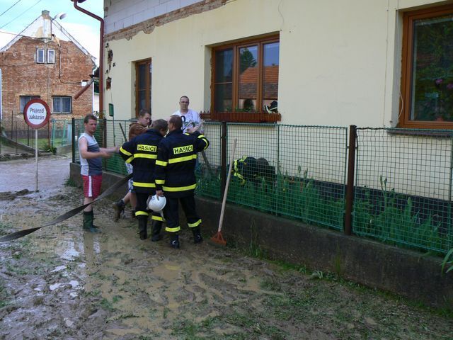 Záplavy v obci Úlice