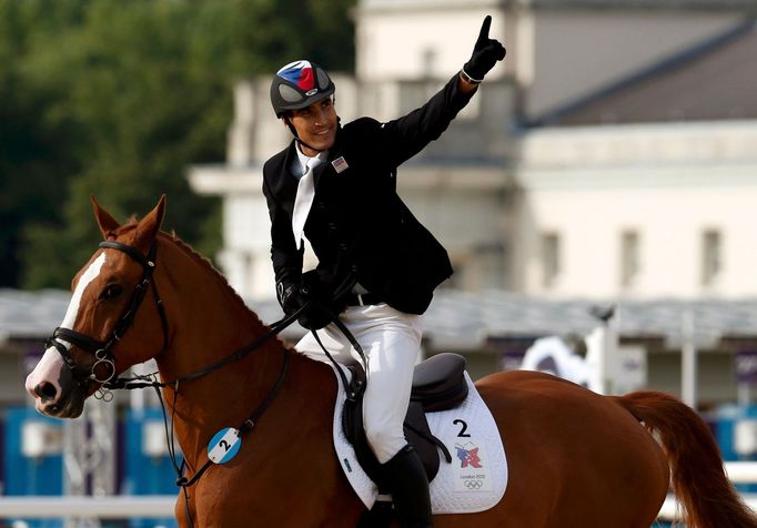 David Svoboda při parkuru na olympiádě 2012 v Londýně.