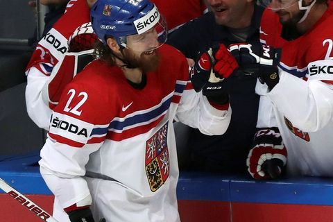 MS 2016, Česko-Norsko:Lukáš Kašpar slaví gól