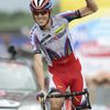 Team Katusha rider Zakarin of Russia celebrates after winning the 153 km eleven stage of the 98th Giro d'Italia cycling race from Forli to Imola
