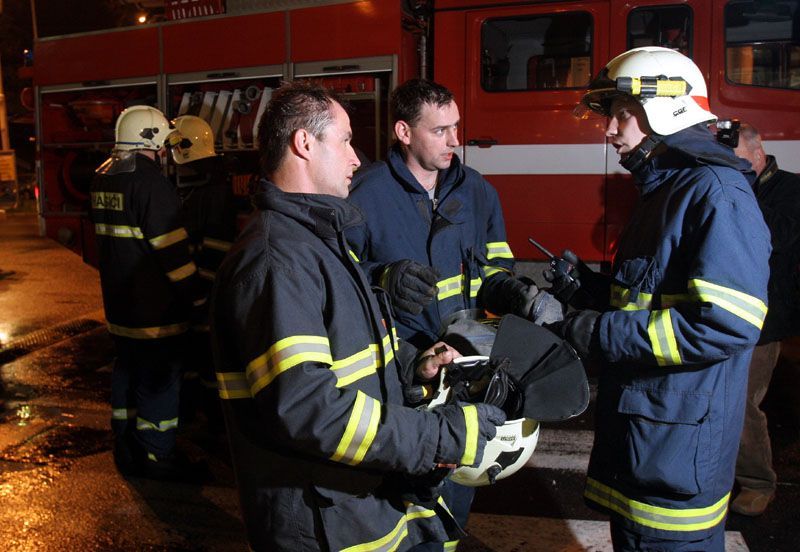 Zásah hasičů na sjezdu ČSSD