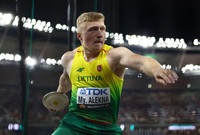 Athletics - World Athletics Championship - Men's Discus Throw Final - National Athletics Centre, Budapest, Hungary - August 21, 2023 Lithuania's Mykolas Alekna in action