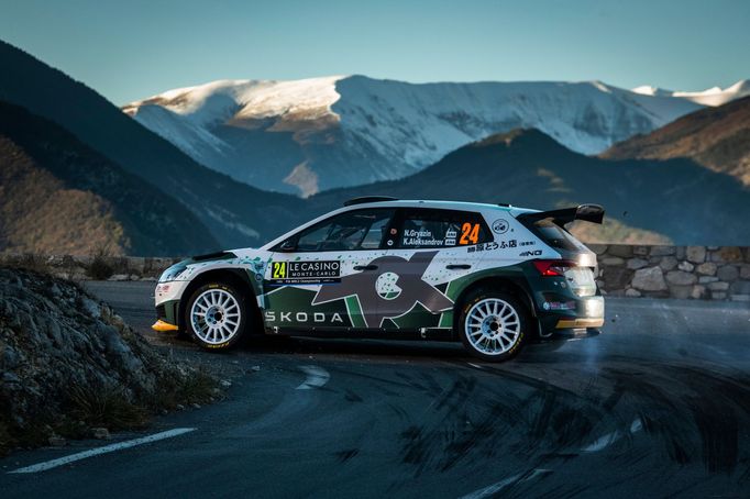 Nikolaj Grjazin, Škoda na trati Rallye Monte Carlo 2023