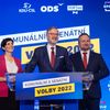 Markéta Pekarová Adamová, Petr Fiala, Marian Jurečka, SPOLU, volby 2022, komunální volby 2022, Senátní a komunální volby 2022, Praha