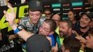 Valentino Rossi při posledním závodě kariéry v MotoGP ve Valencii.